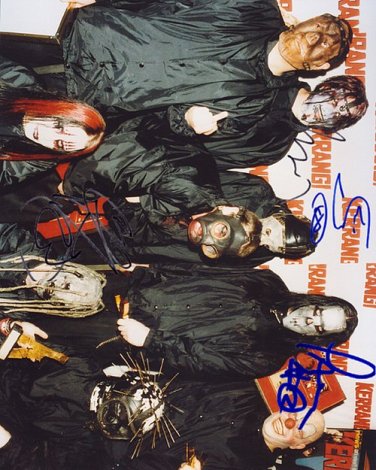 SLIPKNOT Autographed Preprint Signed Photo