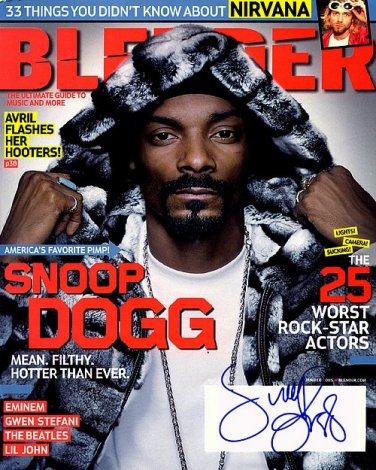 SNOOP Autographed Preprint Signed Photo
