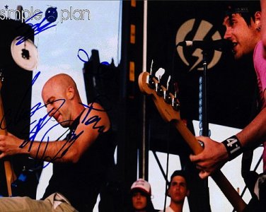 SimplePlanKK Autographed Preprint Signed Photo