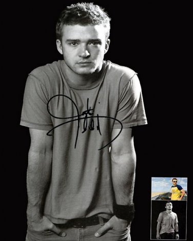 TIMBERLAKEJUSTINbeard Autographed Preprint Signed Photo