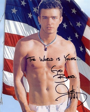 TimberlakeJustinRollingStone Autographed Preprint Signed Photo