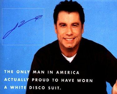 TravoltaJohnr Autographed Preprint Signed Photo