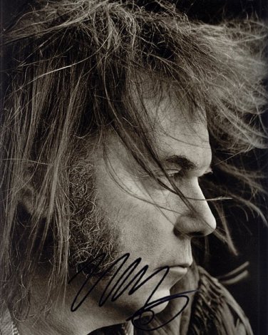 YoungNeilbw Autographed Preprint Signed Photo