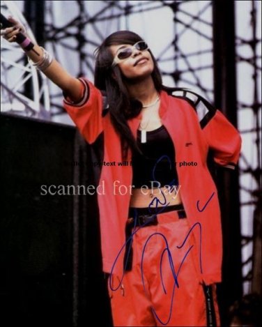 aaliyah_onstage Autographed Preprint Signed Photo