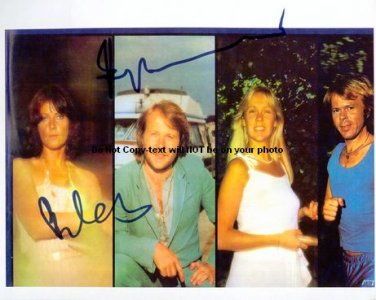 abba Autographed Preprint Signed Photo