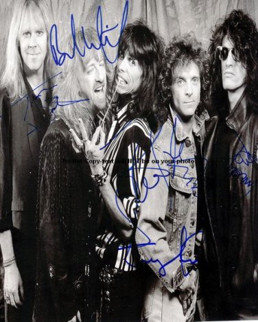 aerosmithccc Autographed Preprint Signed Photo