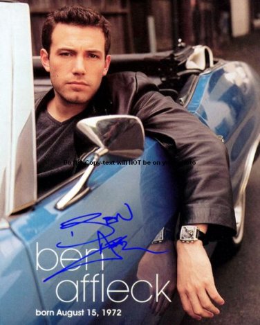affleckCAR Autographed Preprint Signed Photo