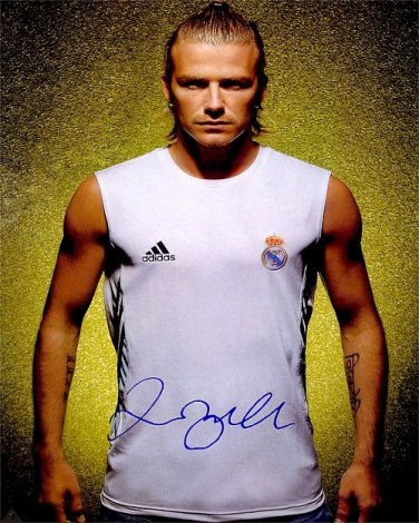 beckhamDavid_Beckham Autographed Preprint Signed Photo