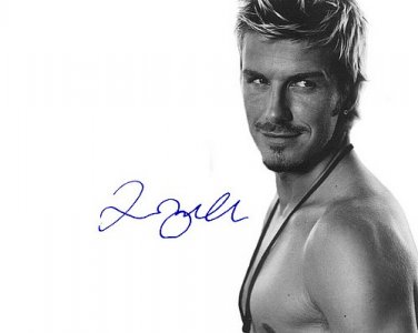 beckhamdavid_beckham Autographed Preprint Signed Photo