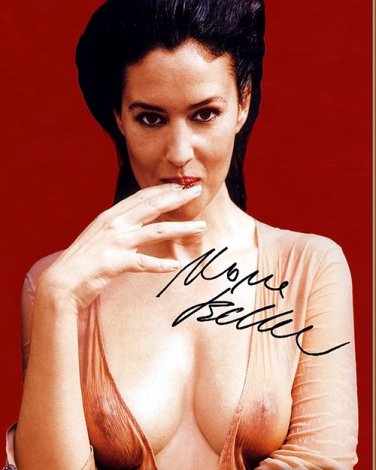 bellucciNIPPLES Autographed Preprint Signed Photo
