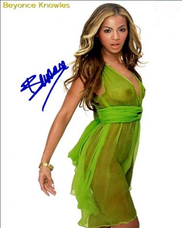 beyonce_nude Autographed Preprint Signed Photo