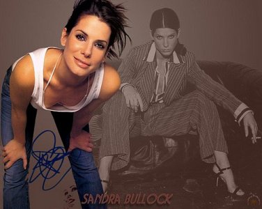 bullocksandraDOUBLETROUBLE Autographed Preprint Signed Photo