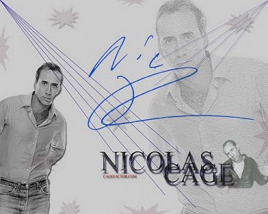 cage_ Autographed Preprint Signed Photo