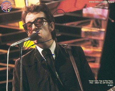 costelloelvis_costello Autographed Preprint Signed Photo