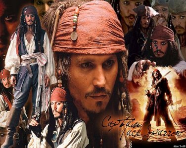 deppPirateCollage Autographed Preprint Signed Photo