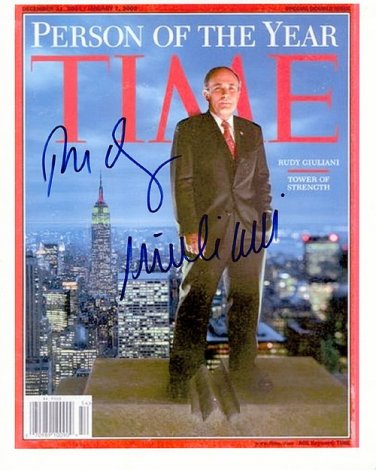 guiliani Autographed Preprint Signed Photo