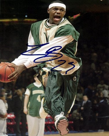 jameslebronHighSchool Autographed Preprint Signed Photo