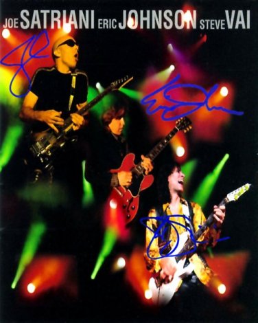 joe_satriani_johnson_vai_g_ Autographed Preprint Signed Photo