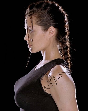 jolieHUGECHEST Autographed Preprint Signed Photo