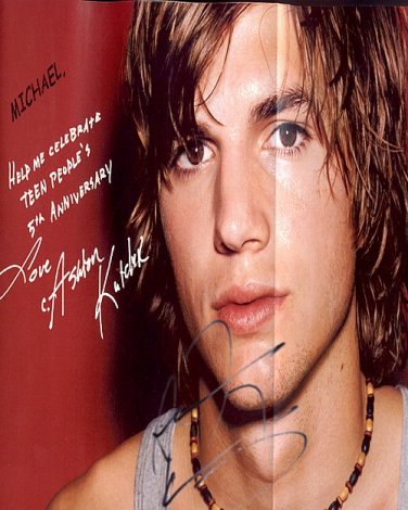 kutcherashtonb Autographed Preprint Signed Photo