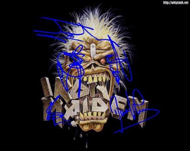 maidenironeddie Autographed Preprint Signed Photo