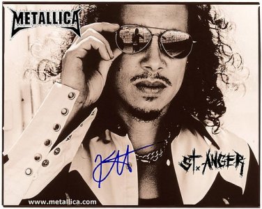 metallicaKirkST Autographed Preprint Signed Photo