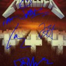 metallicamasterofpuppets Autographed Preprint Signed Photo