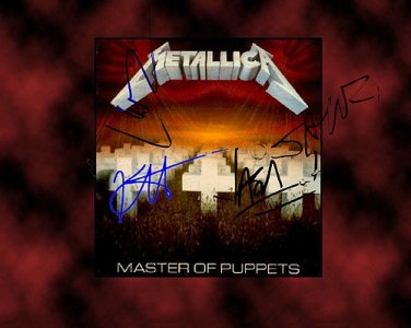 metallicamopwallpaper Autographed Preprint Signed Photo