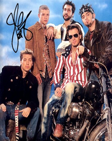 nsyncB Autographed Preprint Signed Photo
