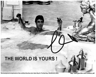 pacinow_SCARFACE_tub Autographed Preprint Signed Photo