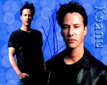 reeveskeanuSpiked Autographed Preprint Signed Photo