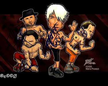rhcpTOON Autographed Preprint Signed Photo