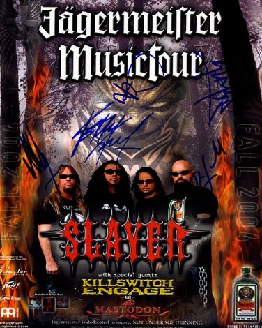 slayer Autographed Preprint Signed Photo