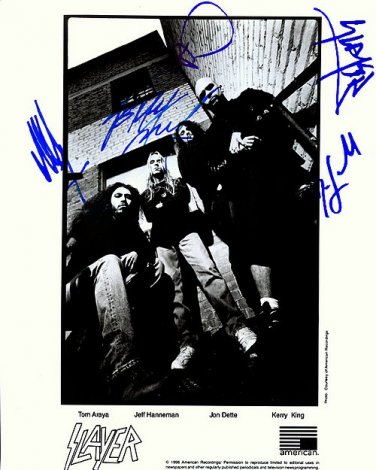 slayerBW Autographed Preprint Signed Photo