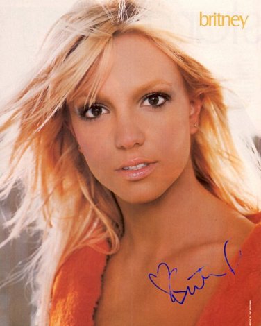 spearsA Autographed Preprint Signed Photo