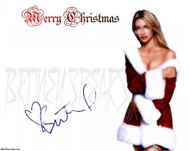 spears_christmas Autographed Preprint Signed Photo
