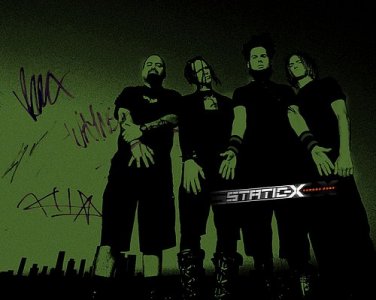 staticx Autographed Preprint Signed Photo
