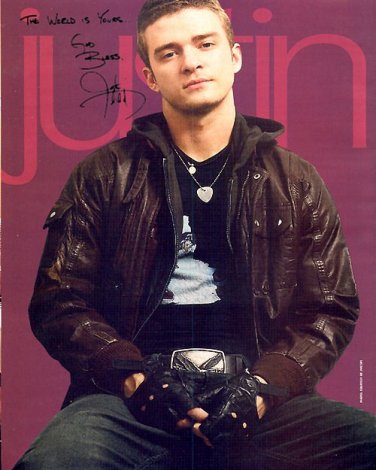timberlakeA Autographed Preprint Signed Photo