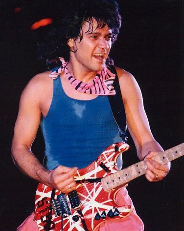 vanhaleneddieblue Autographed Preprint Signed Photo