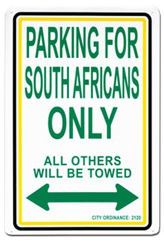 South Africa Parking Sign
