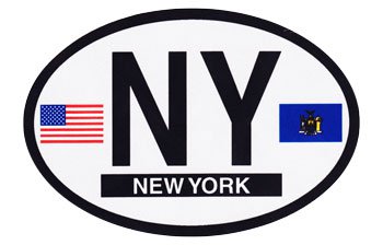 New York Oval decal