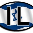 Israel Wavy oval decal