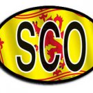 Scotland Wavy Oval Decal (Lion)