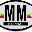 Myanmar (Burma) Oval decal