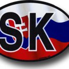 Slovakia Wavy oval decal