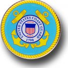 Coast Guard - 1"" Circular Mini Domed Sticker