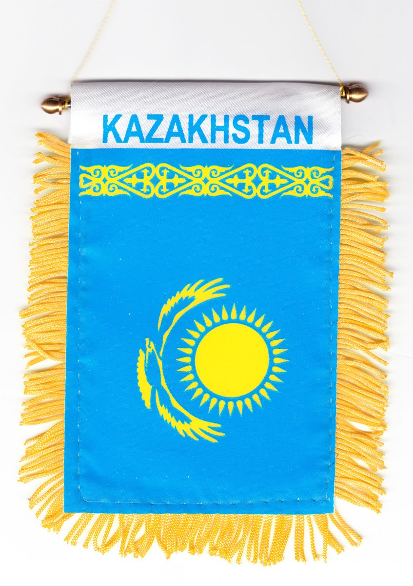 Kazakhstan Window Hanging Flag