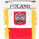 Poland Window Hanging Flag (Eagle)
