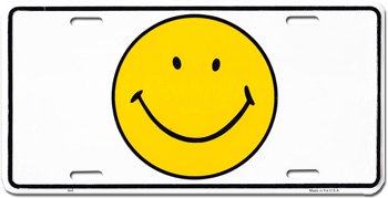 Smiley Face License Plate