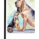 Bloodhound (with Puppy) - 11""x15"" 2-Sided Garden Banner